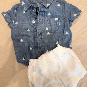 GAP Blue and White Kids Matching Set